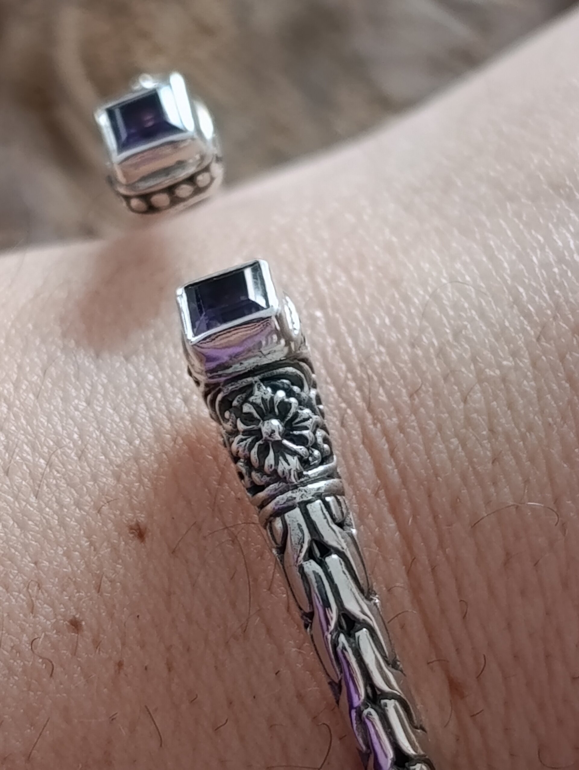 Pulsera Lirio Plata de Ley - 4