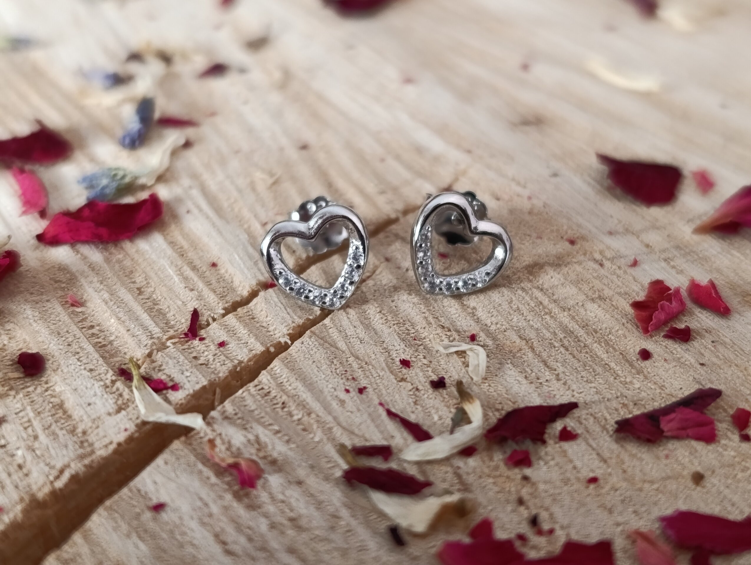 Pendientes Corazón de Plata de Ley 925 - 4