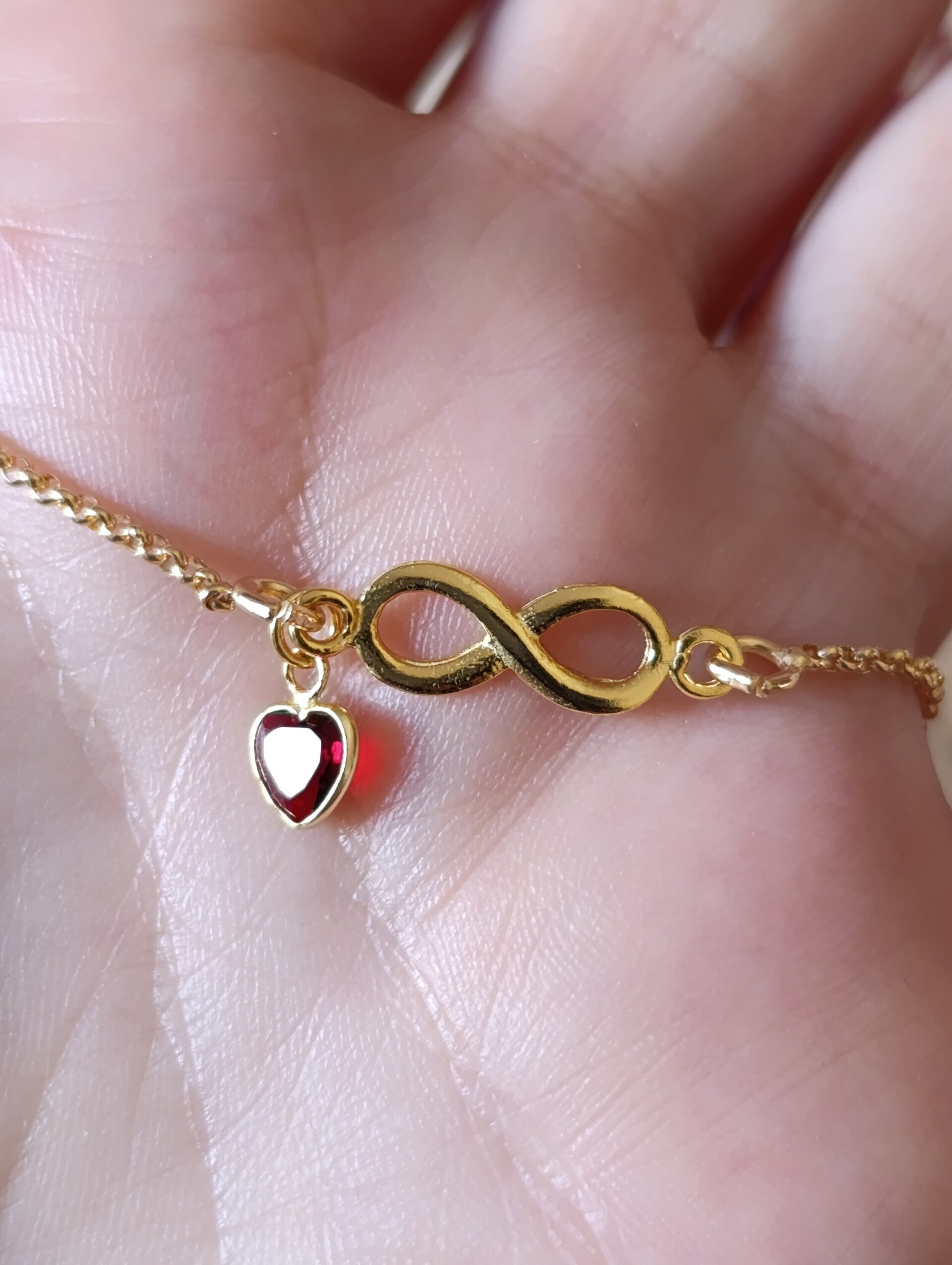 Pulsera infinito Amor baño de oro - 5