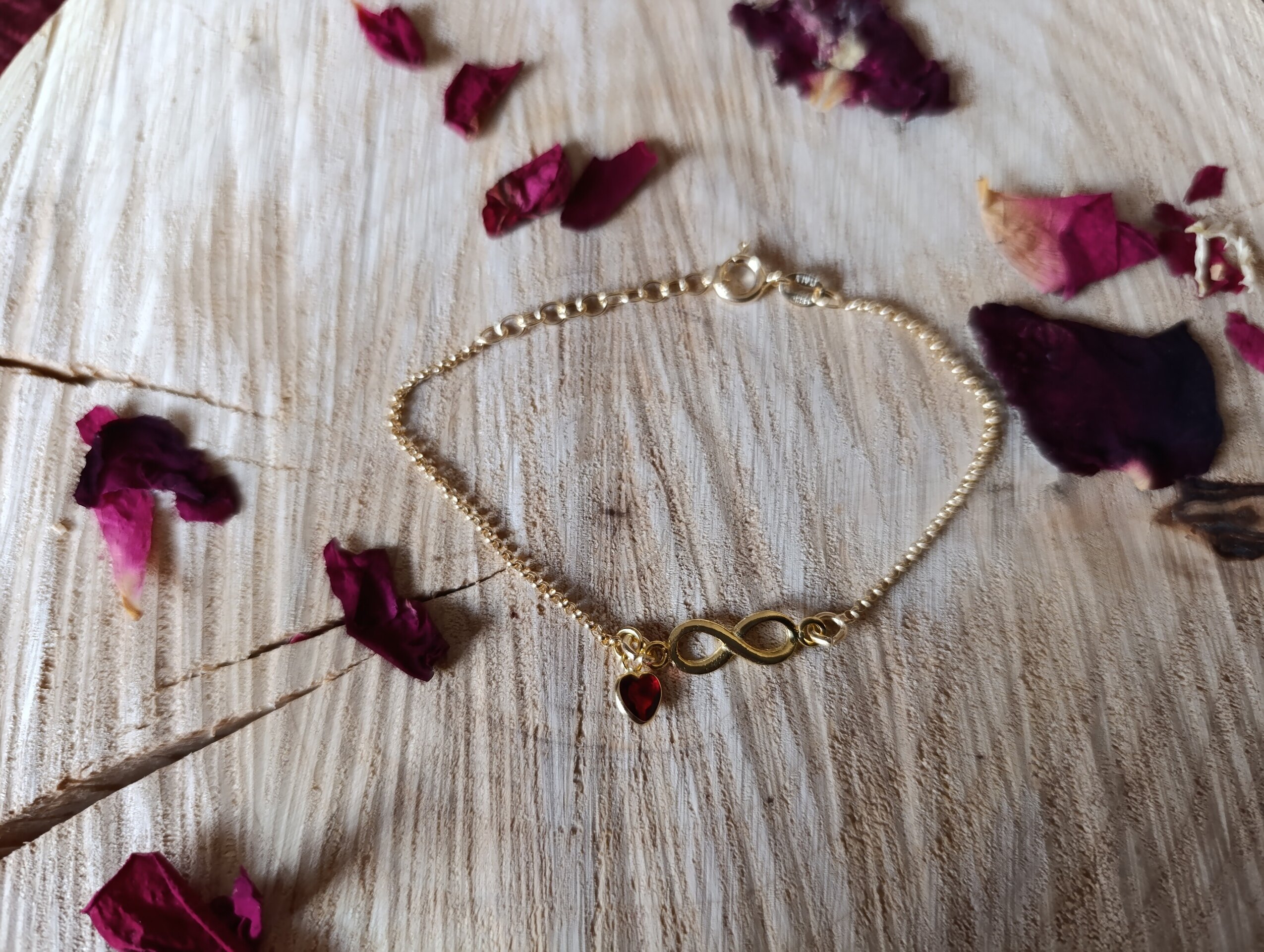 Pulsera infinito Amor baño de oro - 6
