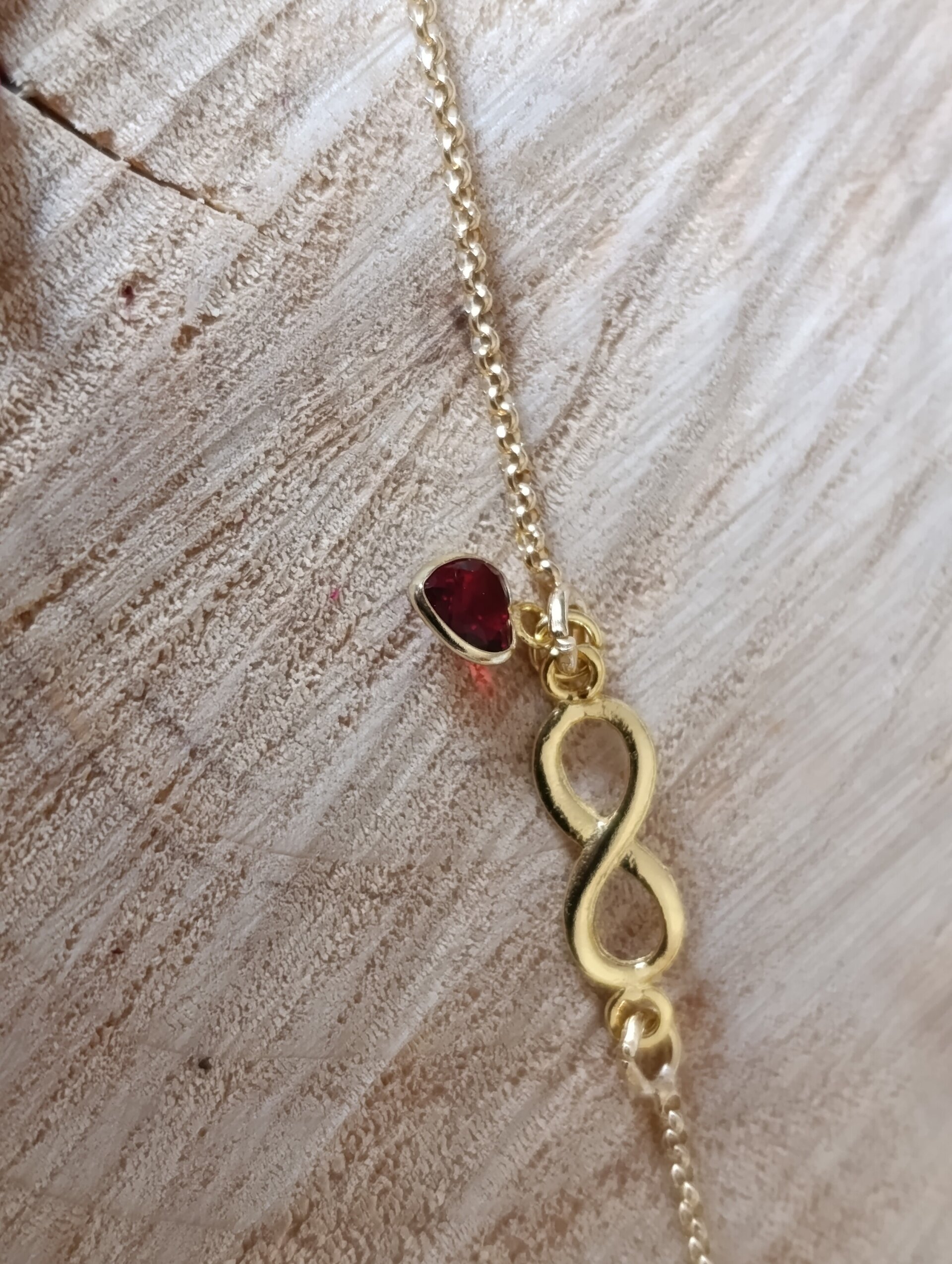 Pulsera infinito Amor baño de oro - 10