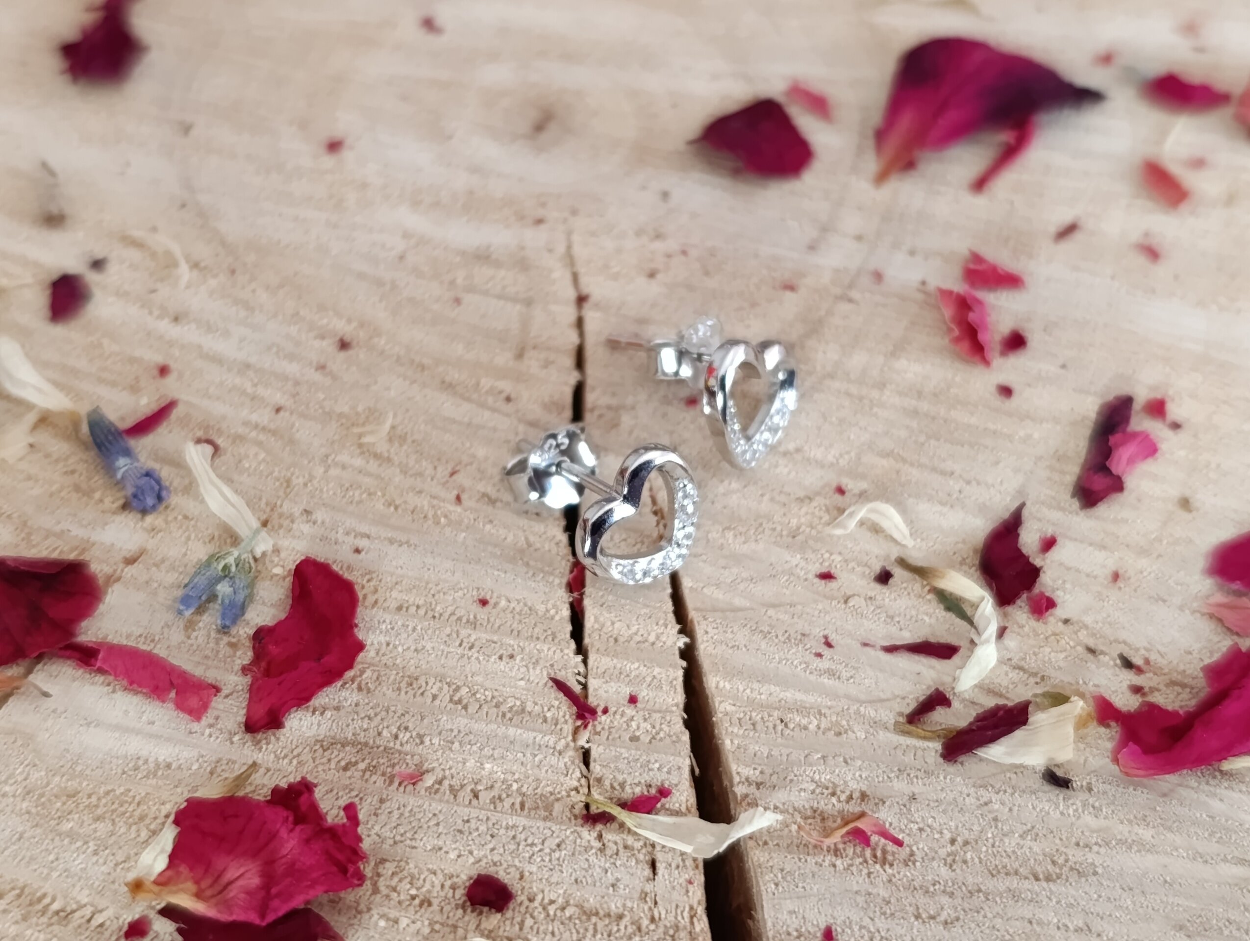Pendientes Corazón de Plata de Ley 925 - 3