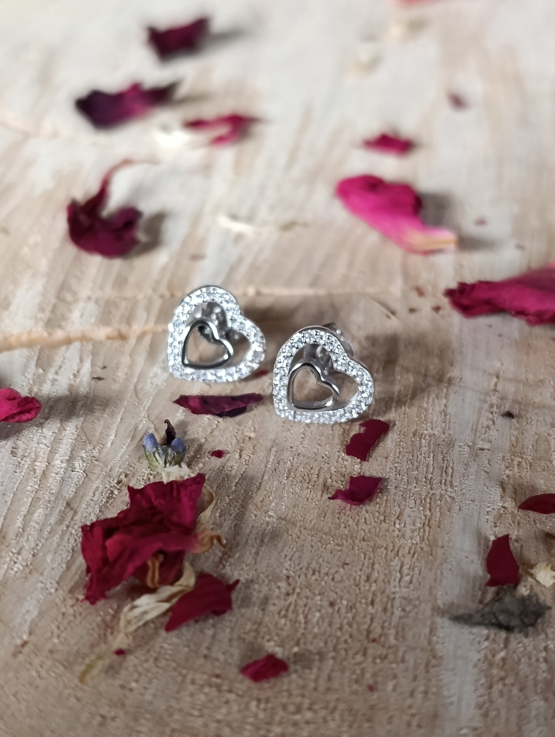 Pendientes Corazones Plata 925 - 2