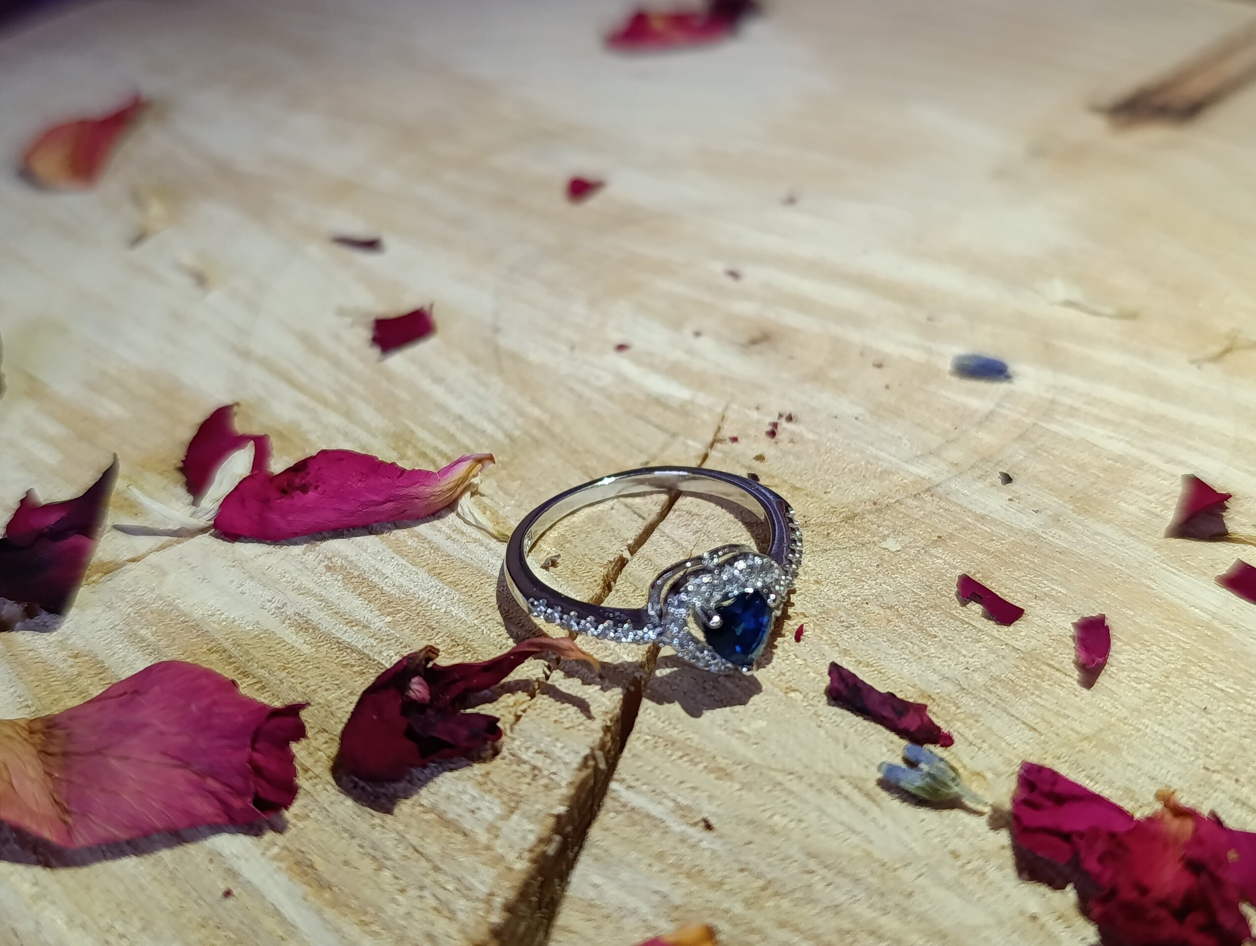Anillo Corazón del Océano de Plata de Ley 925 - 6