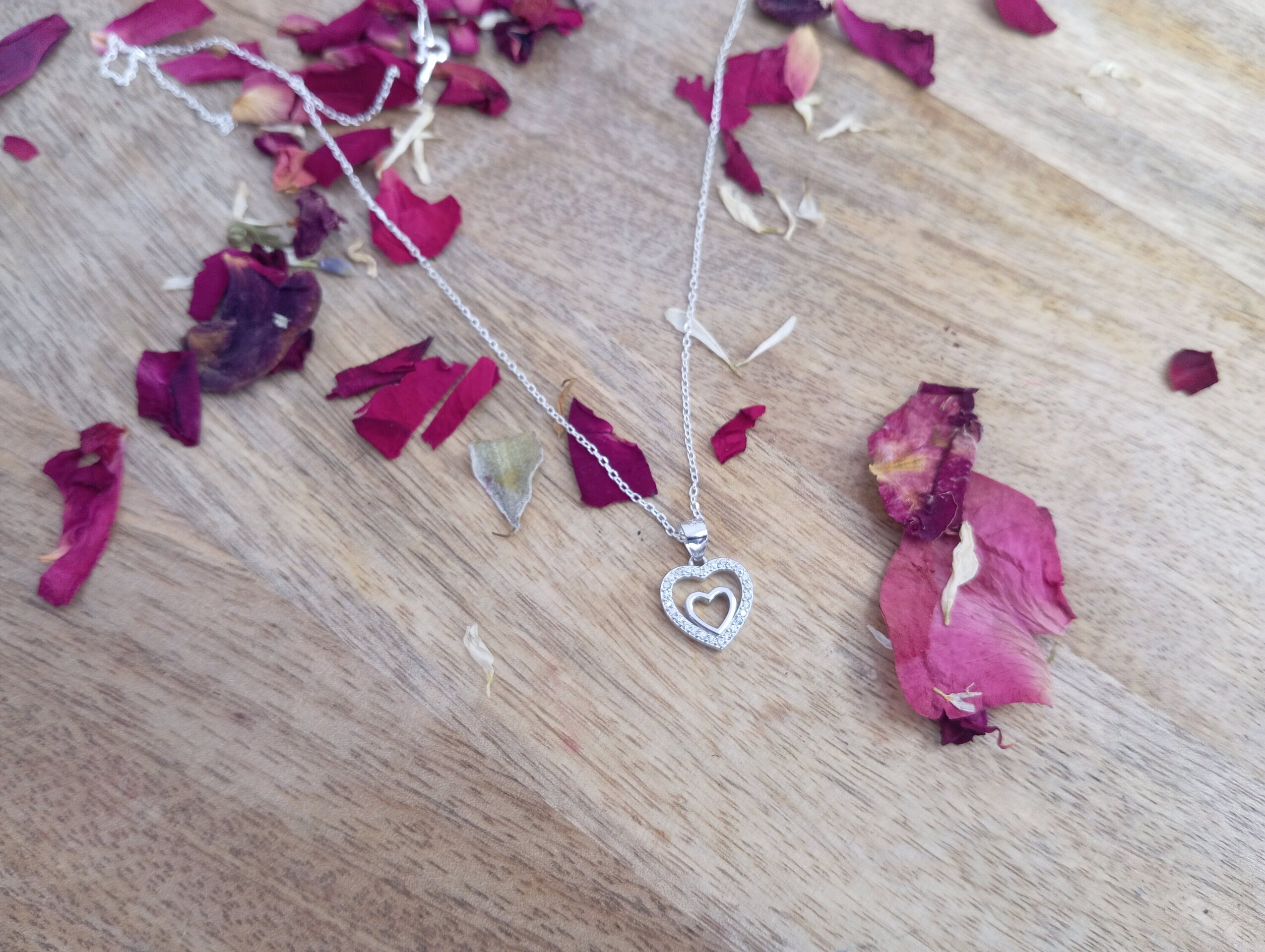 Colgante Corazones plata de Ley 925 - 4