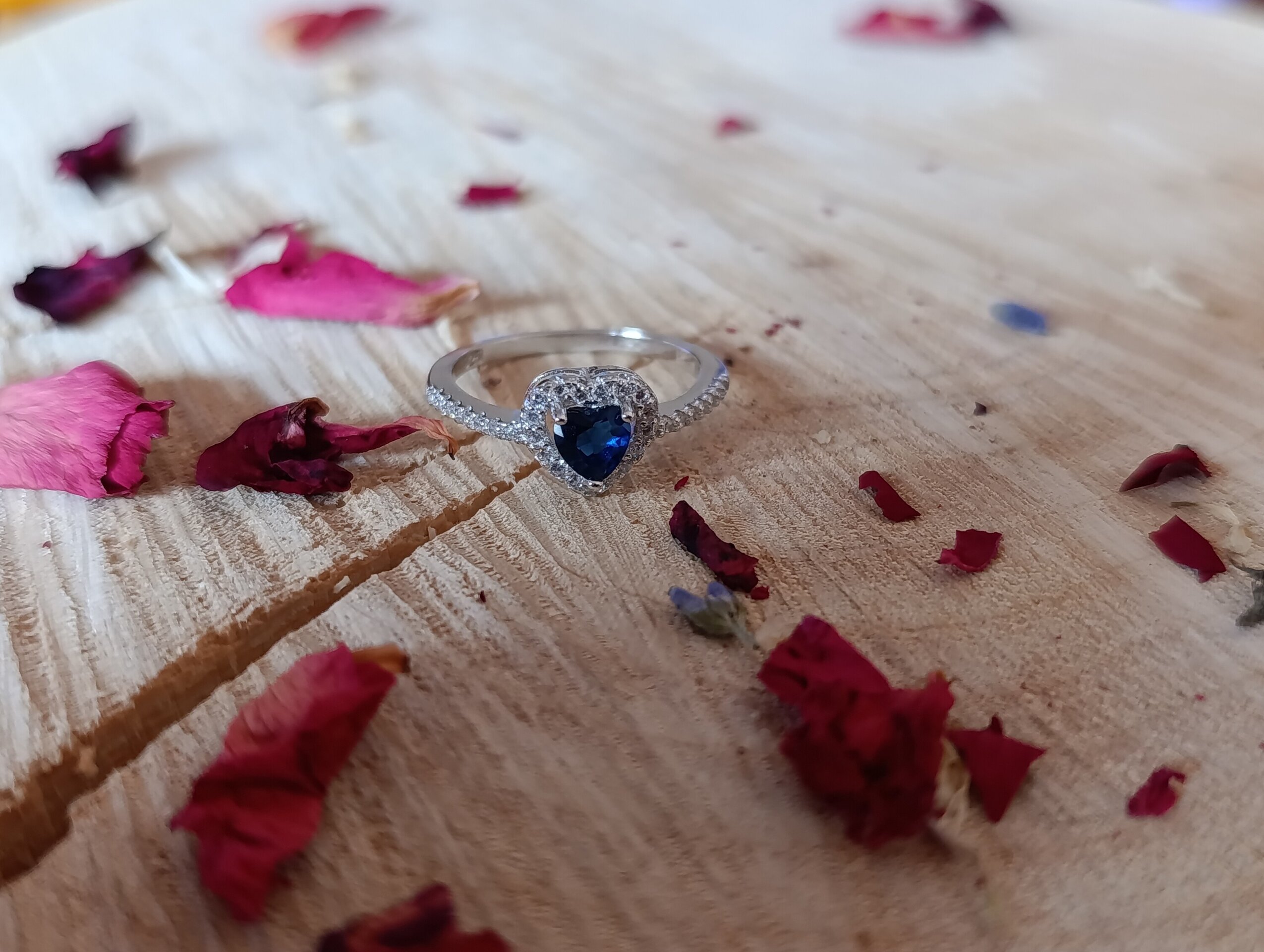 Anillo Corazón del Océano de Plata de Ley 925 - 7