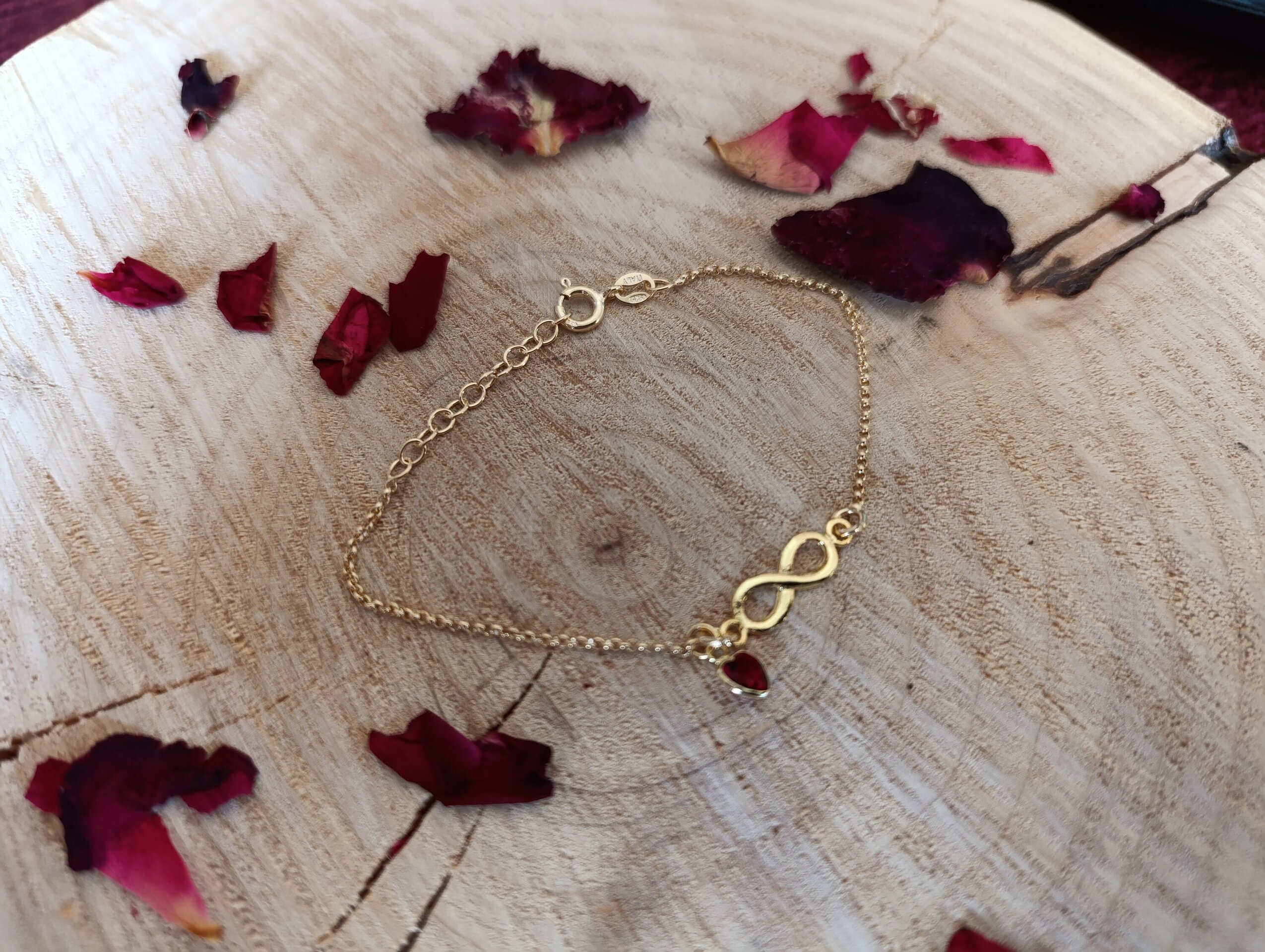 Pulsera infinito Amor baño de oro - 8