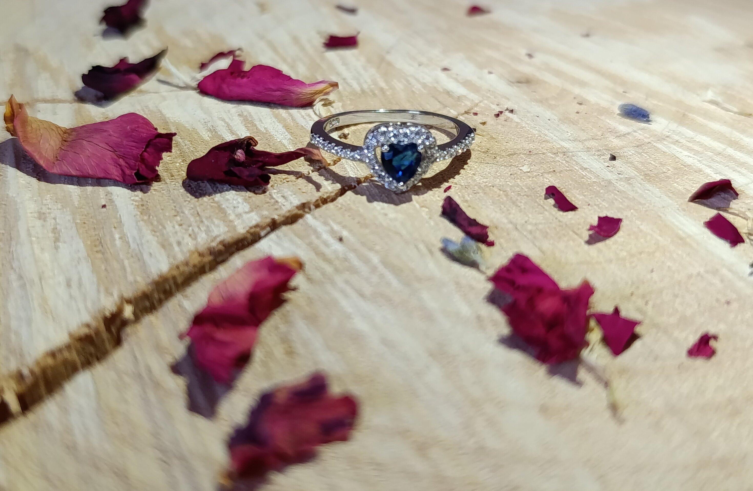 Anillo Corazón del Océano de Plata de Ley 925 - 2