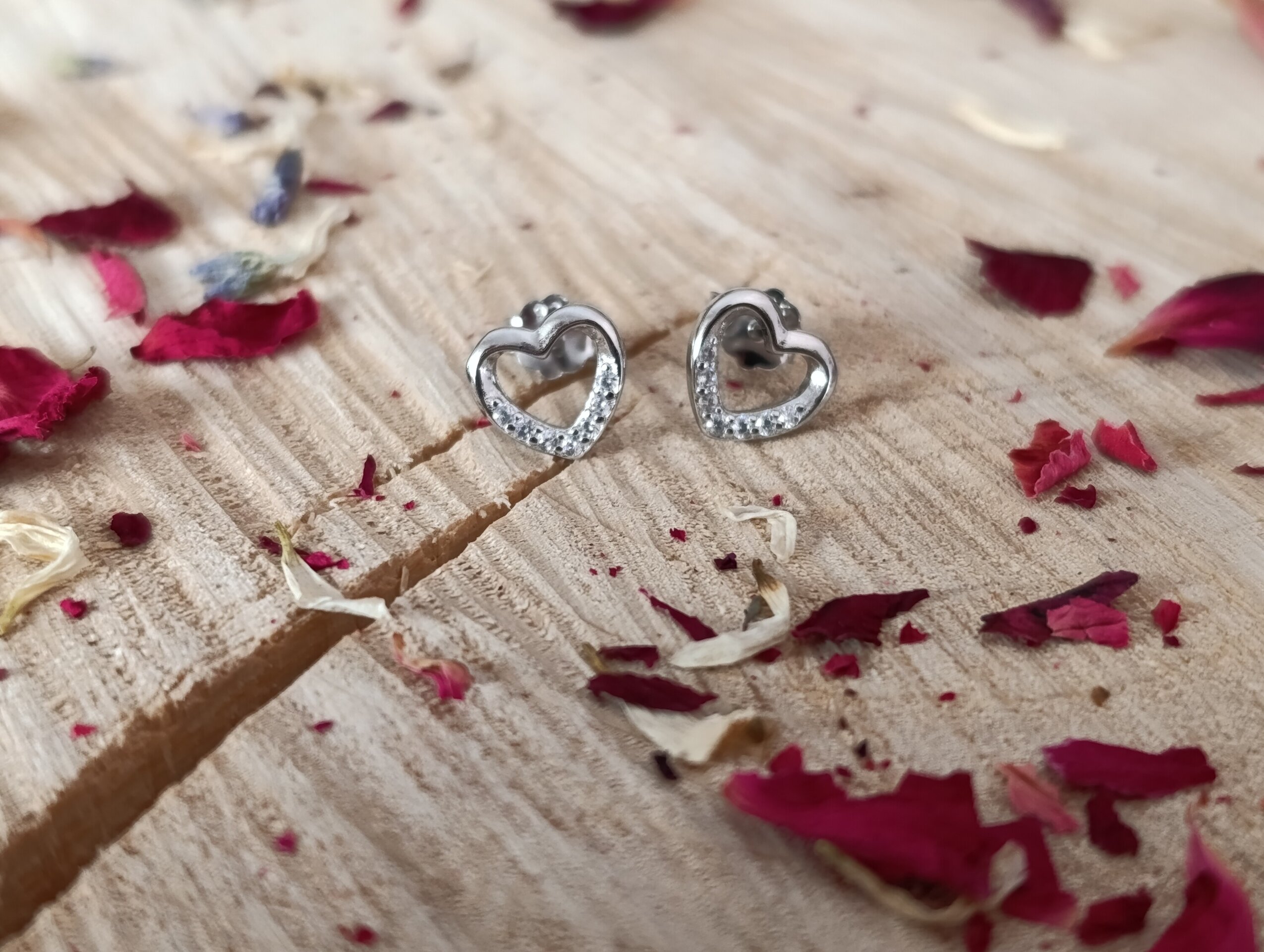 Pendientes Corazón de Plata de Ley 925 - 2