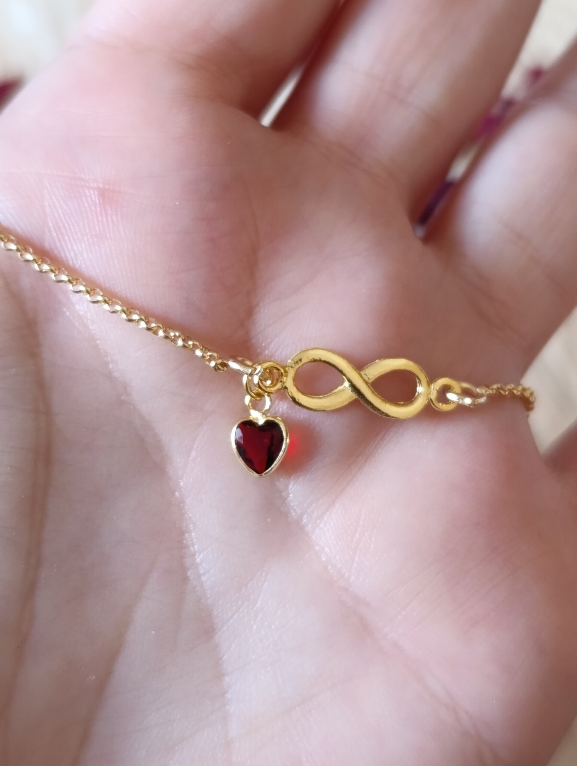 Pulsera infinito Amor baño de oro - 7
