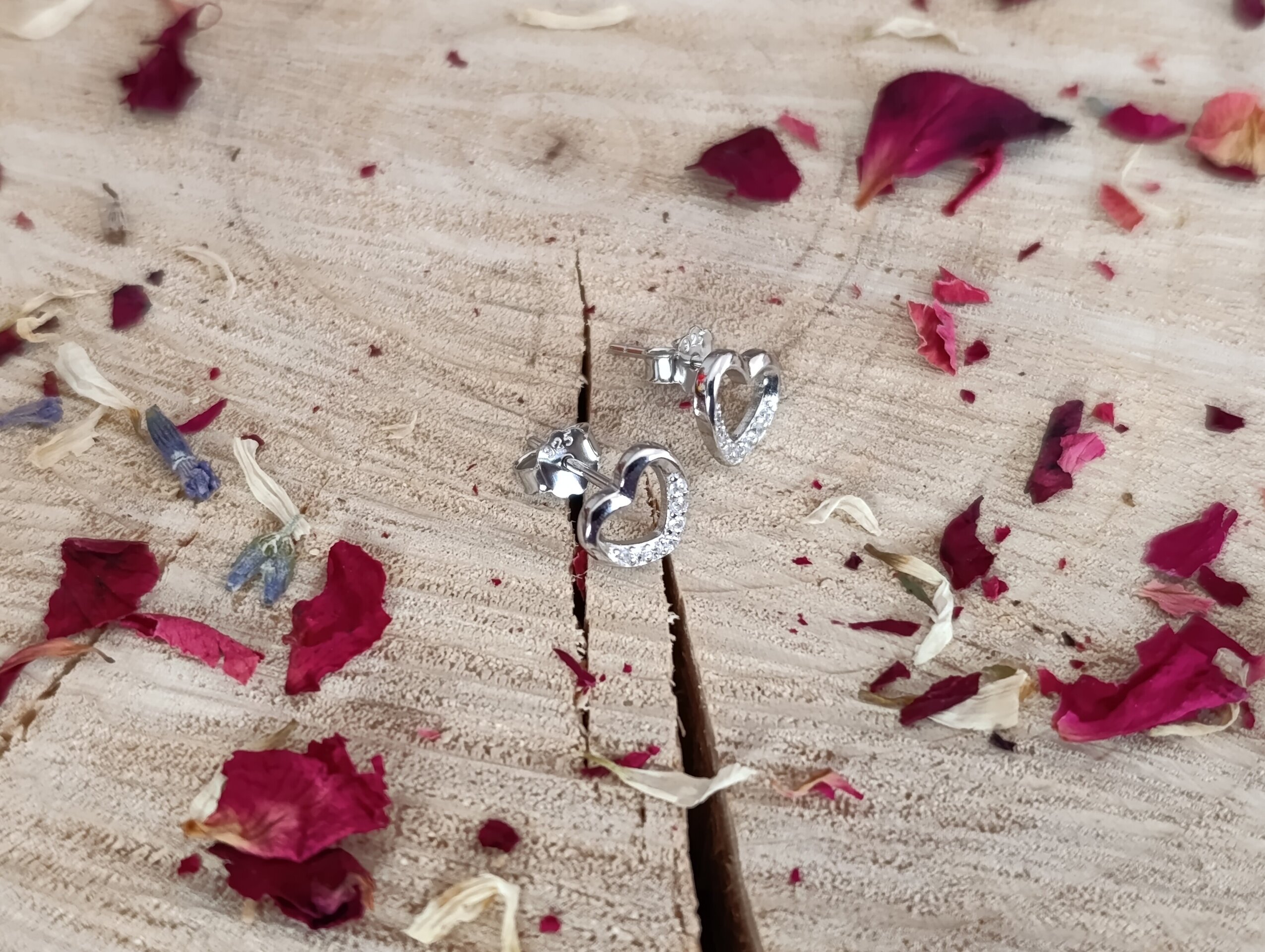 Pendientes Corazón de Plata de Ley 925 - 5