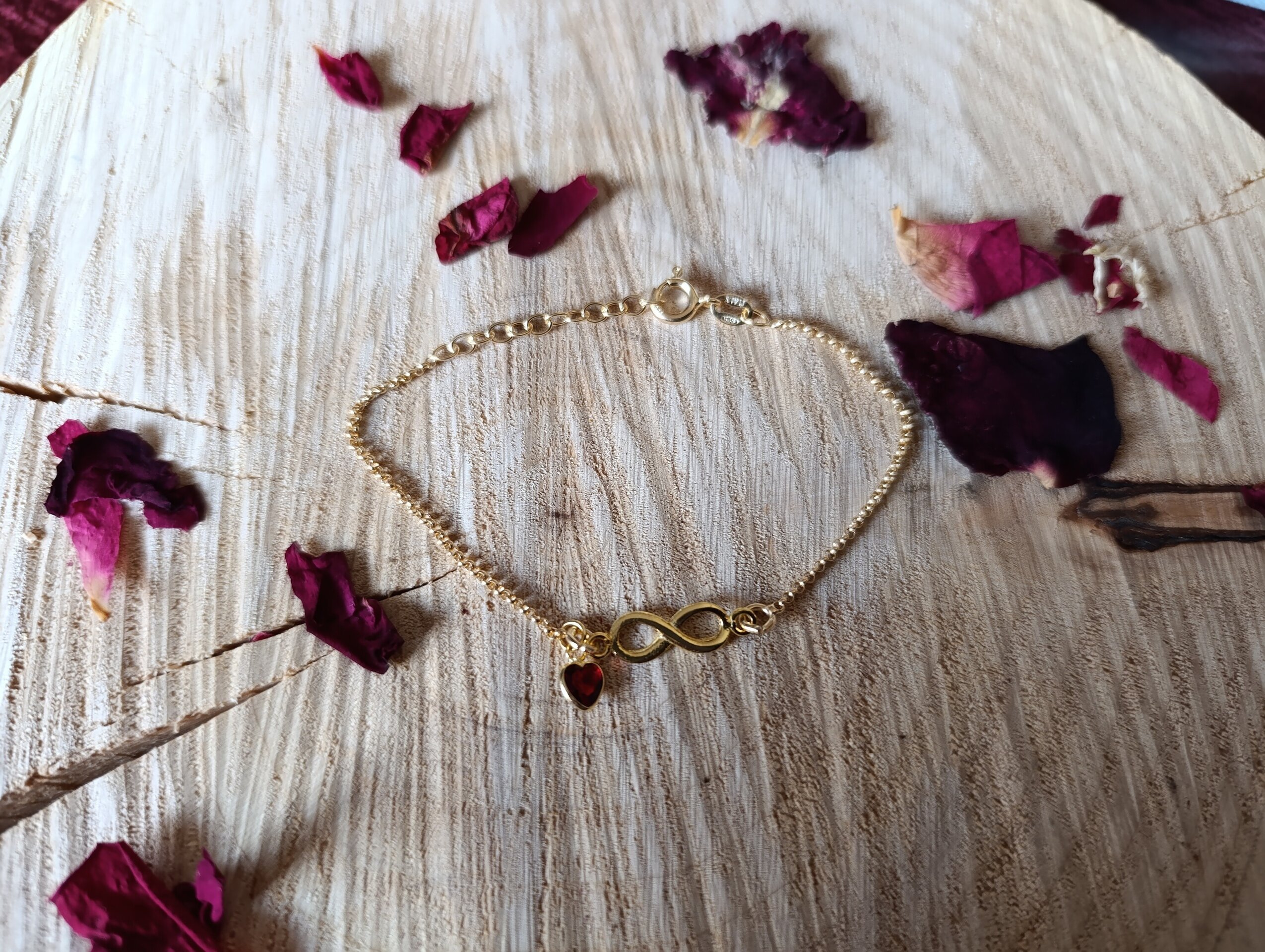 Pulsera infinito Amor baño de oro - 4